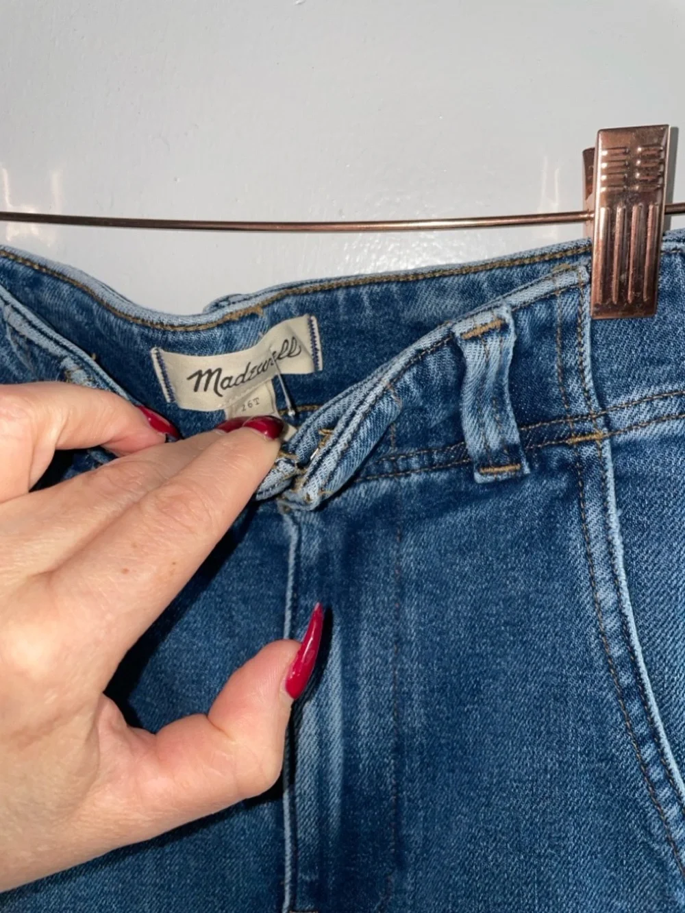 NWT madewell  Classic High-Rise Wide-Leg Women’s Jeans - Blue - Picture 4 of 5